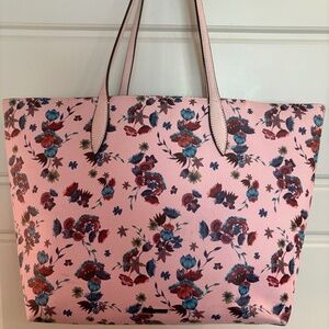 Rebecca Minkoff | Heather Floral Pink Multi Coated Coated Canvas Tote